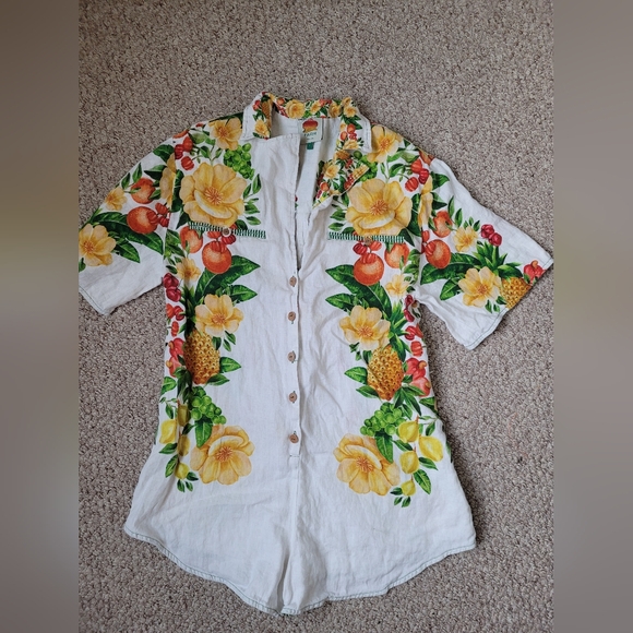 Farm Rio Linen Romper - Picture 5 of 8